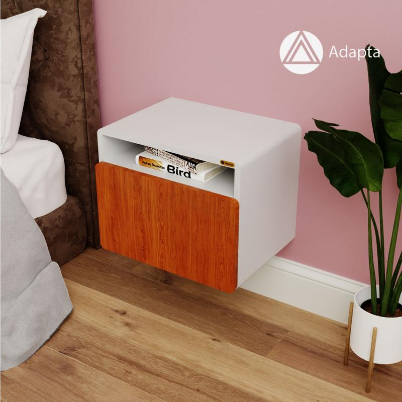 Bedside minimalis-Nakas floating 1 laci tempel dinding Side table 5