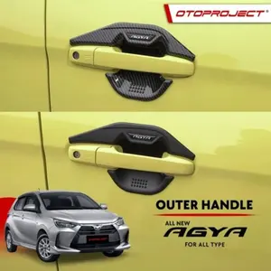 Otoproject - Paket Cover Handle + Outer Pintu All New Agya 2023-2026 - Black Matte / Carbon