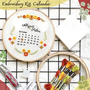 Embroidery Kit Calender - Paket sulam benang