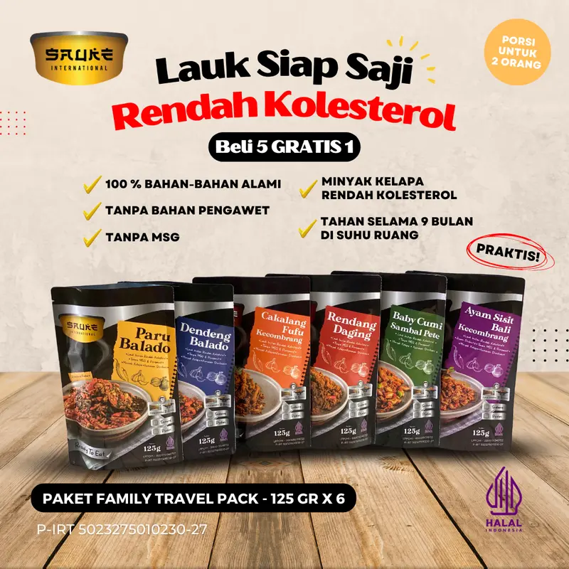 PAKET FAMILY LAUK INSTAN RENDAH KOLESTEROL 1