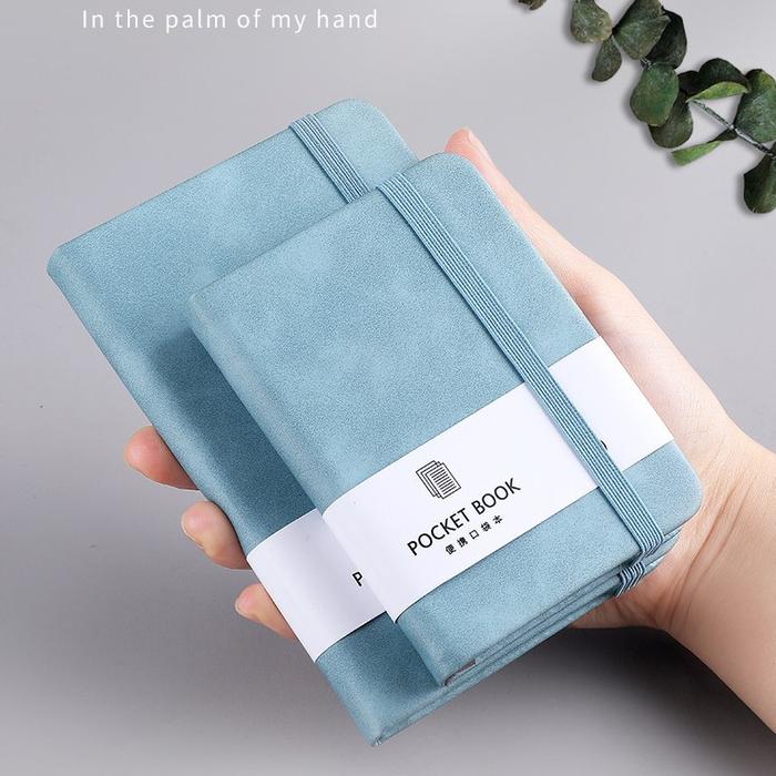 Promo [BISA CUSTOM] Pocket Notebook Custom Nama Logo/ Notepad Strap ...