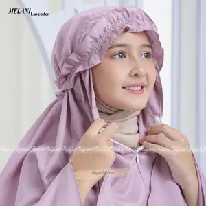 Mukena Travel Anak 2in1 Polos 5 6 7 8 9 10 11 Tahun Melani Lavender