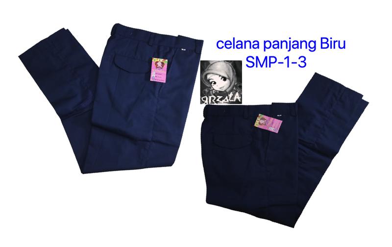 Celana panjang Biru seragam SMP 1-3 2
