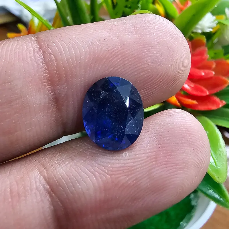 Permata Batu Natural Blue Sapphire Corundum Plus Memo 1