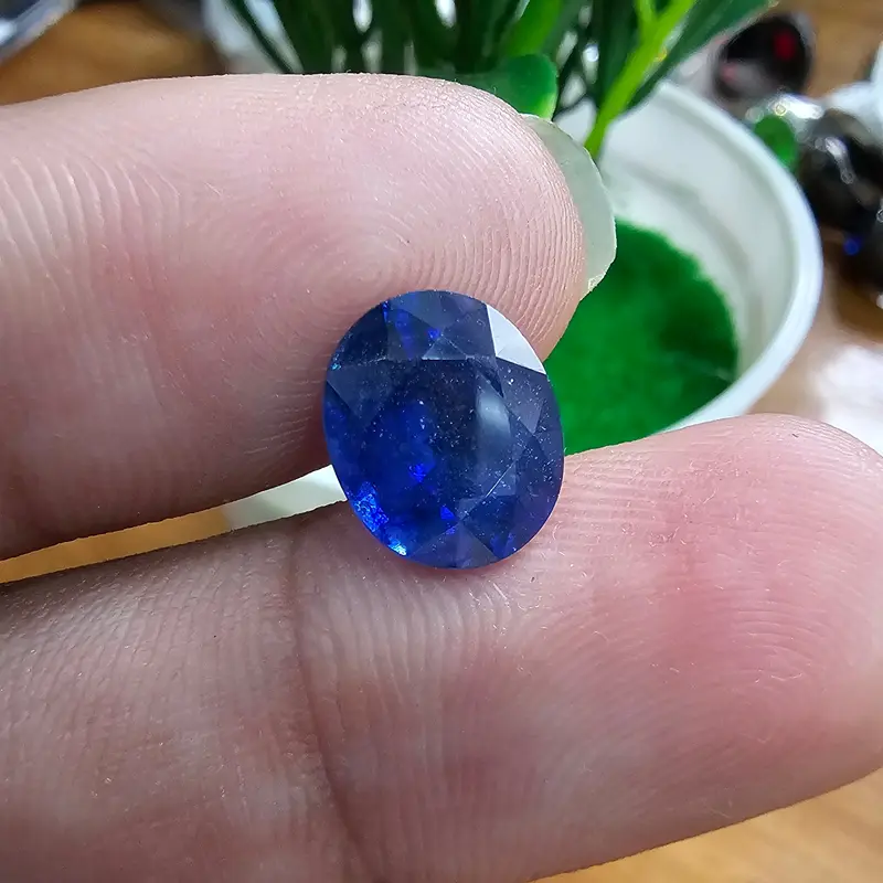 Permata Batu Natural Blue Sapphire Corundum Plus Memo 3
