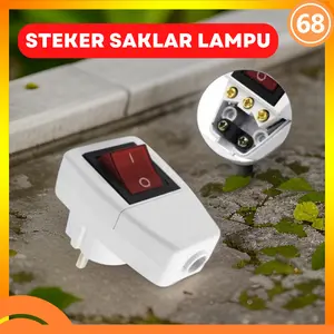 Steker Saklar Lampu On Off / Colokan Listrik On Off