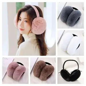 Earmuff Winter Ear Fluffy Foldable Penutup Telinga Penghangat Bulu
