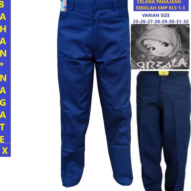 Celana panjang Biru seragam SMP 1-3 0