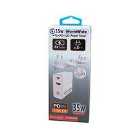 Gambar Kepala Charger 35W Worldwide PD QC Faster Travel Charger dari Asiadigi Official Store Kota Administrasi Jakarta Barat 2 Tokopedia