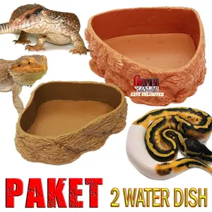 PAKET WD01314 TEMPAT MAKAN MINUM REPTILE GECKO BD CORNSNAKE SEPAKET