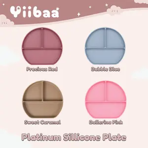 Yiibaa silicone suction plate baby | piring makan silikon bayi mpasi