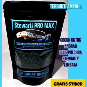 Pelet channa Stewarti Andrao blue pulchra limbata pakan progress