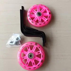 roda bantu samping LAMPU PINK sepeda anak ukuran ban 12 dan 16