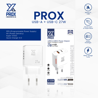Gambar PROX Adapter Charger PPS PD Super Vooc QC 4.0 USB-A + USB-C 27W X-C04 dari Prox Indonesia Kota Administrasi Jakarta Barat 1 Tokopedia