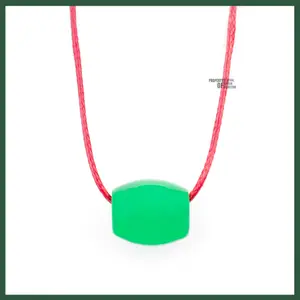 Kalung Liontin Batu Giok Green Jade Tembus Cahaya