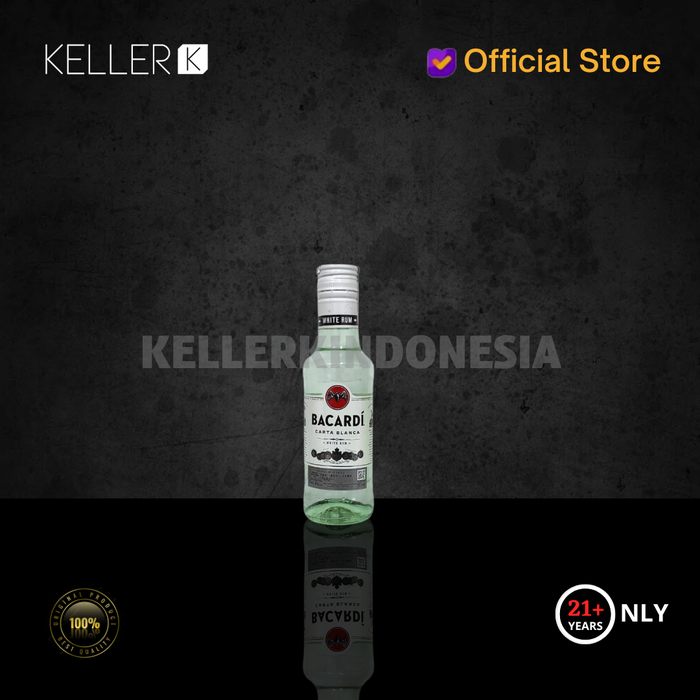 Gambar BACARDI CARTA BLANCA WHITE RUM - 180 ML dari KELLER K WINE AND SPIRITS Kota Bandung Tokopedia