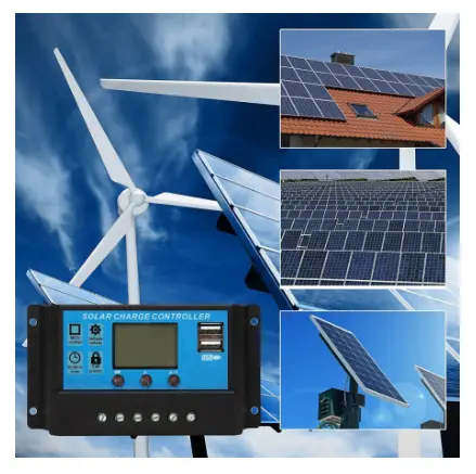 Solar Charge Controller 10A SCC PWM Pengisi Daya Surya 12V24V 0