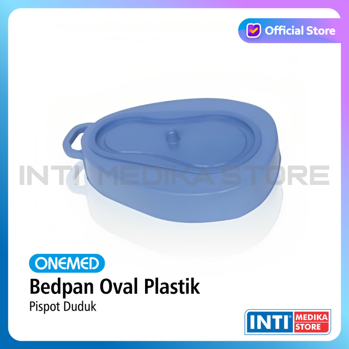 Gambar ONEMED - Bedpan Duduk Plastik + Tutup | Bed Pan Pispot BAB Oval dari INTI MEDIKA STORE Kota Bandung Tokopedia