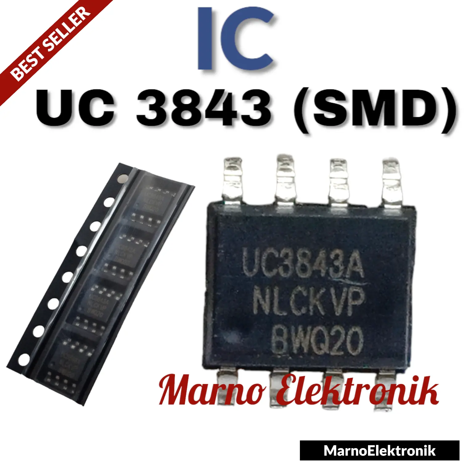 IC UC3843A UC 3843A UC3843 UC 3843 SMD ASLI ORIGINAL ORI
