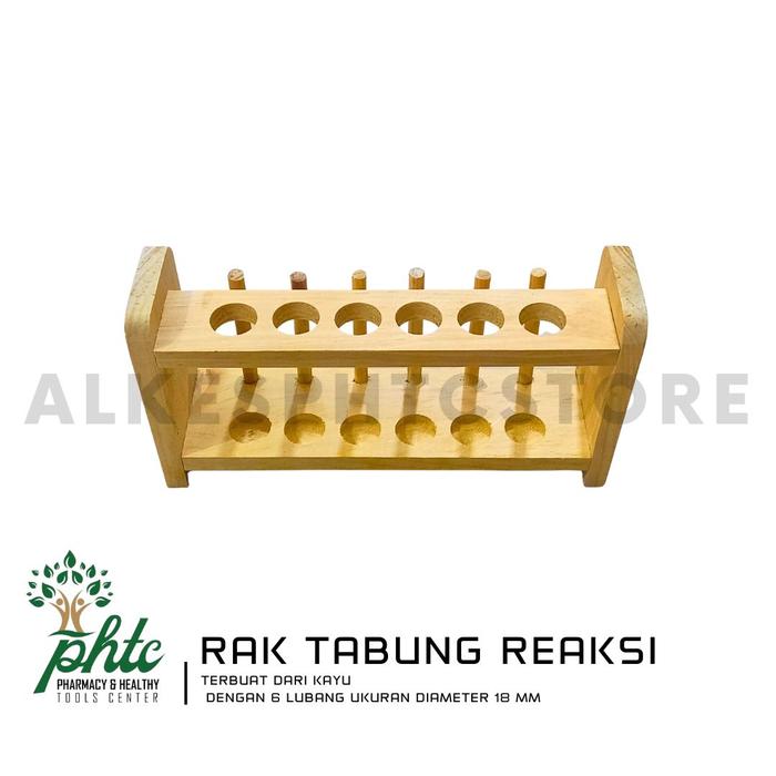 Gambar Rak Tabung Reaksi Kayu dari alkesphtcstore Kota Depok 4 Tokopedia