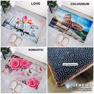 Keset Rumah Kamar Mandi Ruang Tamu Import Anti Slip 40x60