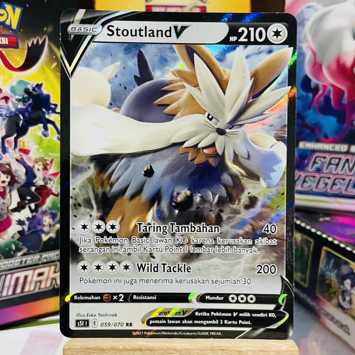 stoutland v pokemon card value - 116/159 - Crown Zenith Colorless Rule Jual Stoutland V Kartu pokemon