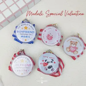 MEDALI SPECIAL VALENTINE - Kado valentine's day medali akrilik mendali