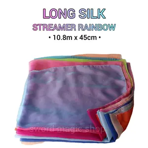 Alat Sulap Long Silk Streamer Rainbow - Silk Fountain - Waterfall Silk