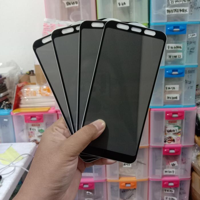 Gambar tempered glass spy kaca real full layar privacy Redmi note 5 pro dari Feliciana Acc Kota Administrasi Jakarta Pusat Tokopedia