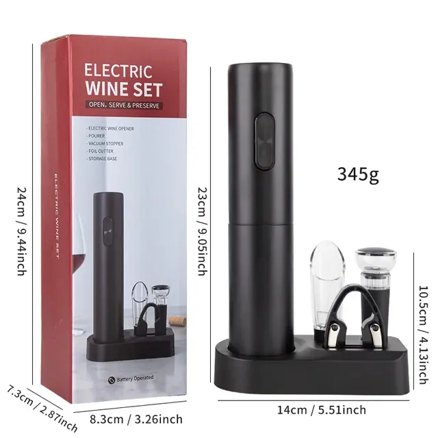 Electric Wine Opener Set Rechargeable Automatic Pembuka Botol Wine 2