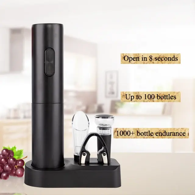 Electric Wine Opener Set Rechargeable Automatic Pembuka Botol Wine 1