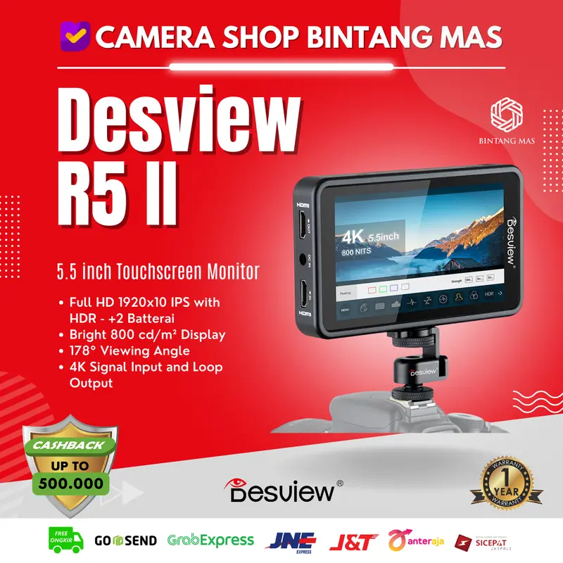 Desview R5II 5.5 inch Touchscreen Monitor Full HD 1920x10 IPS with HDR 0