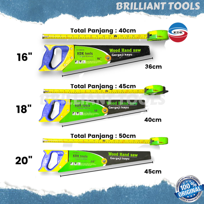 Gambar Gergaji KDK / Gergaji Kayu Tangan / Wood Hand Saw dari brillianttools Jakarta Utara Tokopedia