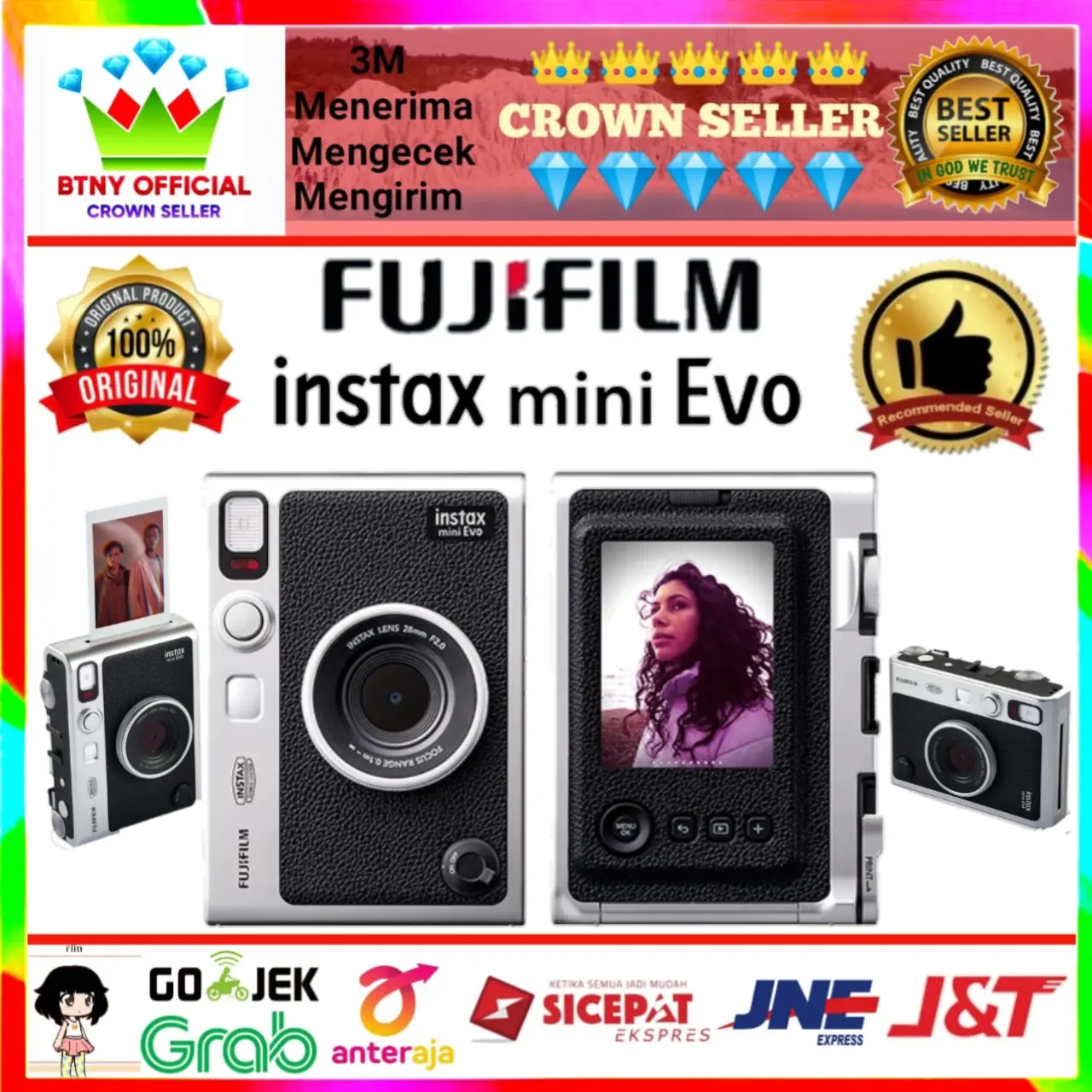 Fujifilm Camera Instax Mini EVO Hybrid Instant Kamera