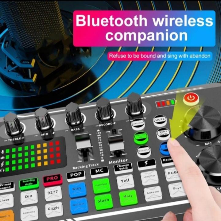 Compatibile Pc E Smartphone Scheda Audio Live Bewinner F998 - Mixer USB 16 Bit 44.1 KHz Doppio Canale Mixer Streaming Podcast - 10