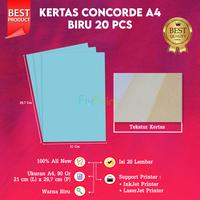 Gambar Kertas Concorde A4 90 gr 1pack isi 20 Lembar 210mm x 297mm Paper Hijau - Biru, 10 LEMBAR dari FixPrint Plus Kota Administrasi Jakarta Pusat 4 Tokopedia