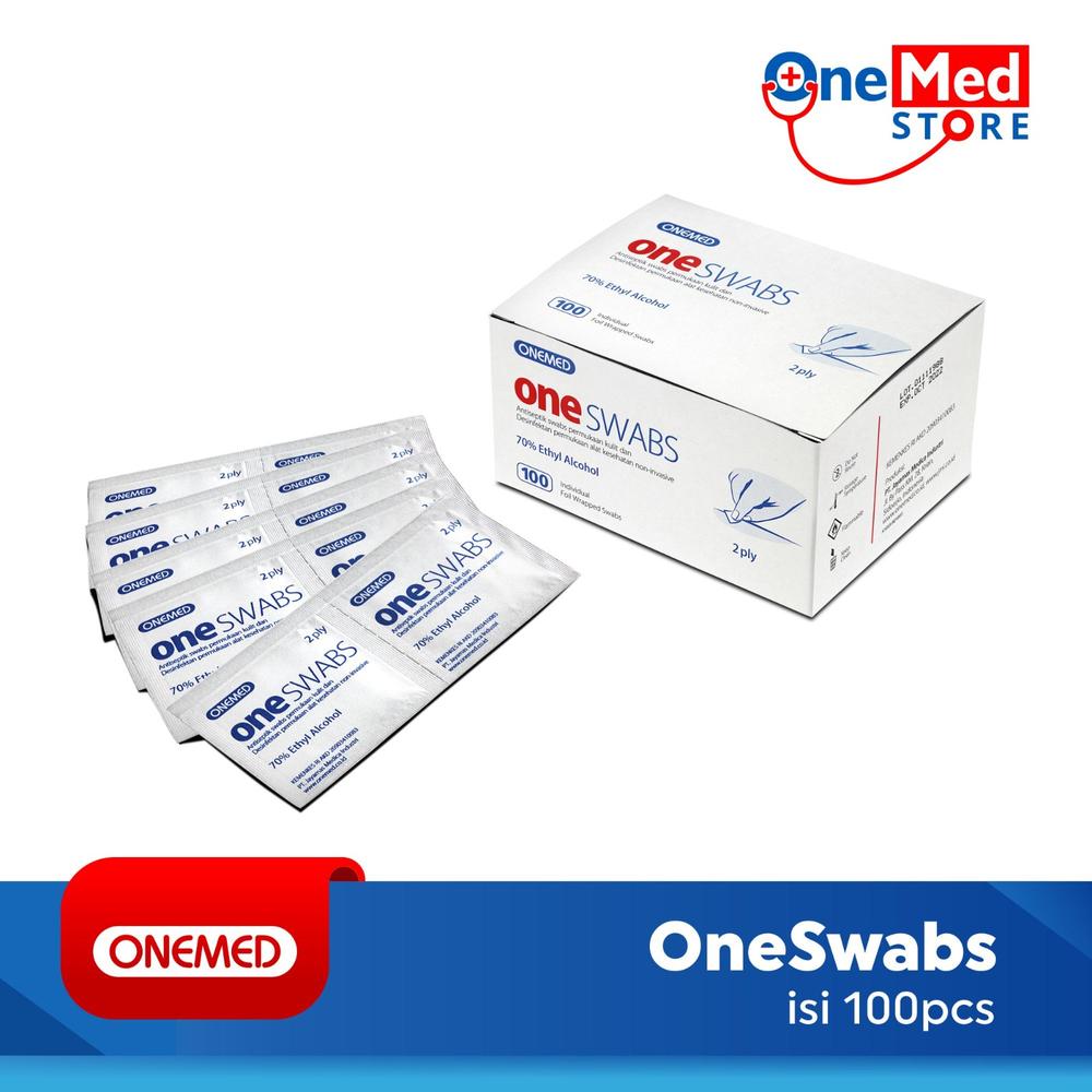 One Swabs Kapas Alkohol 2ply OneMed box 100pcs