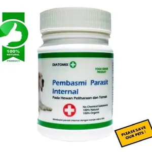 Diatomix Obat Pembasmi Parasit Internal Kucing Anjing 100gr Obat Cacin