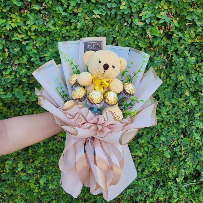 Gambar buket cokelat ferrero rocher | kado valentine | buket coklat valentine dari the icon bouquet Kota Bekasi Tokopedia