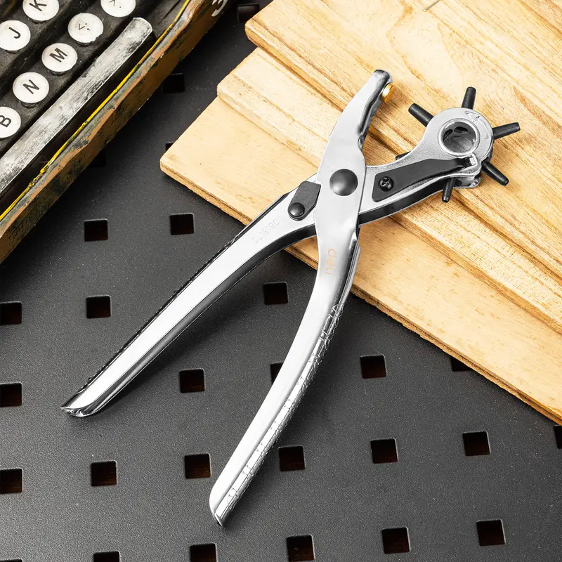 Deli Hole Puncher / Tang Pembolong Pelubang Sabuk Gesper Kulit DL1919C 3