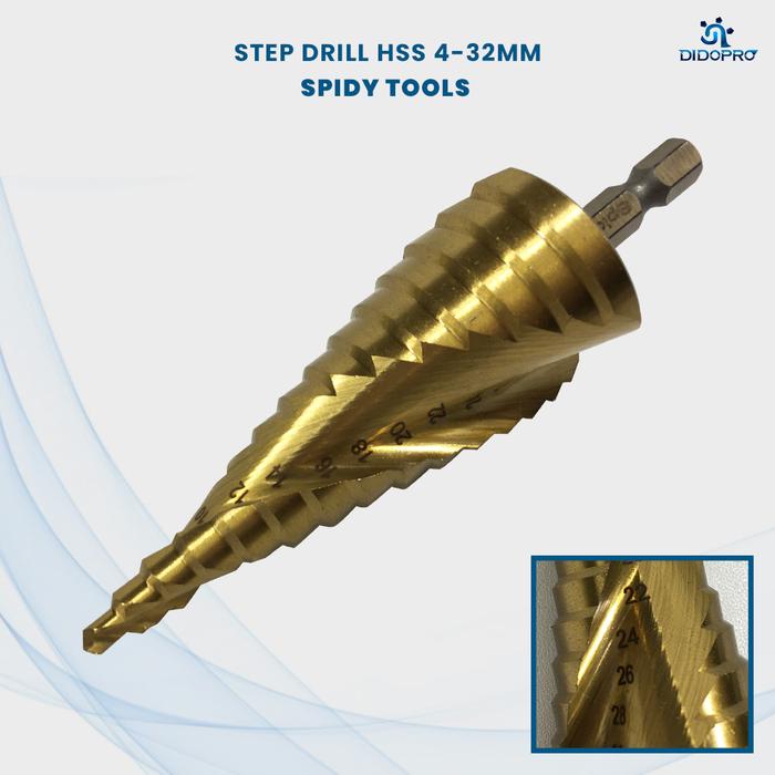 Gambar Mata Bor Pagoda Spiral Drill Step HSS Ukuran 4-32mm Step Drill dari Didopro Kota Magelang Tokopedia