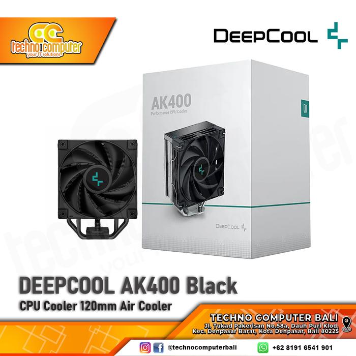 Gambar CPU Cooler DEEPCOOL AK400 Black - 120mm Air Cooler dari Techno Computer Bali Kota Denpasar Tokopedia