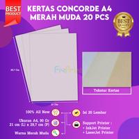 Gambar FixPrint Kertas Concorde A4 90gr 1 pack isi 20 Lembar Merah Muda 210mm x 297mm - Biru dari FixPrint Indonesia Kota Administrasi Jakarta Pusat 1 Tokopedia