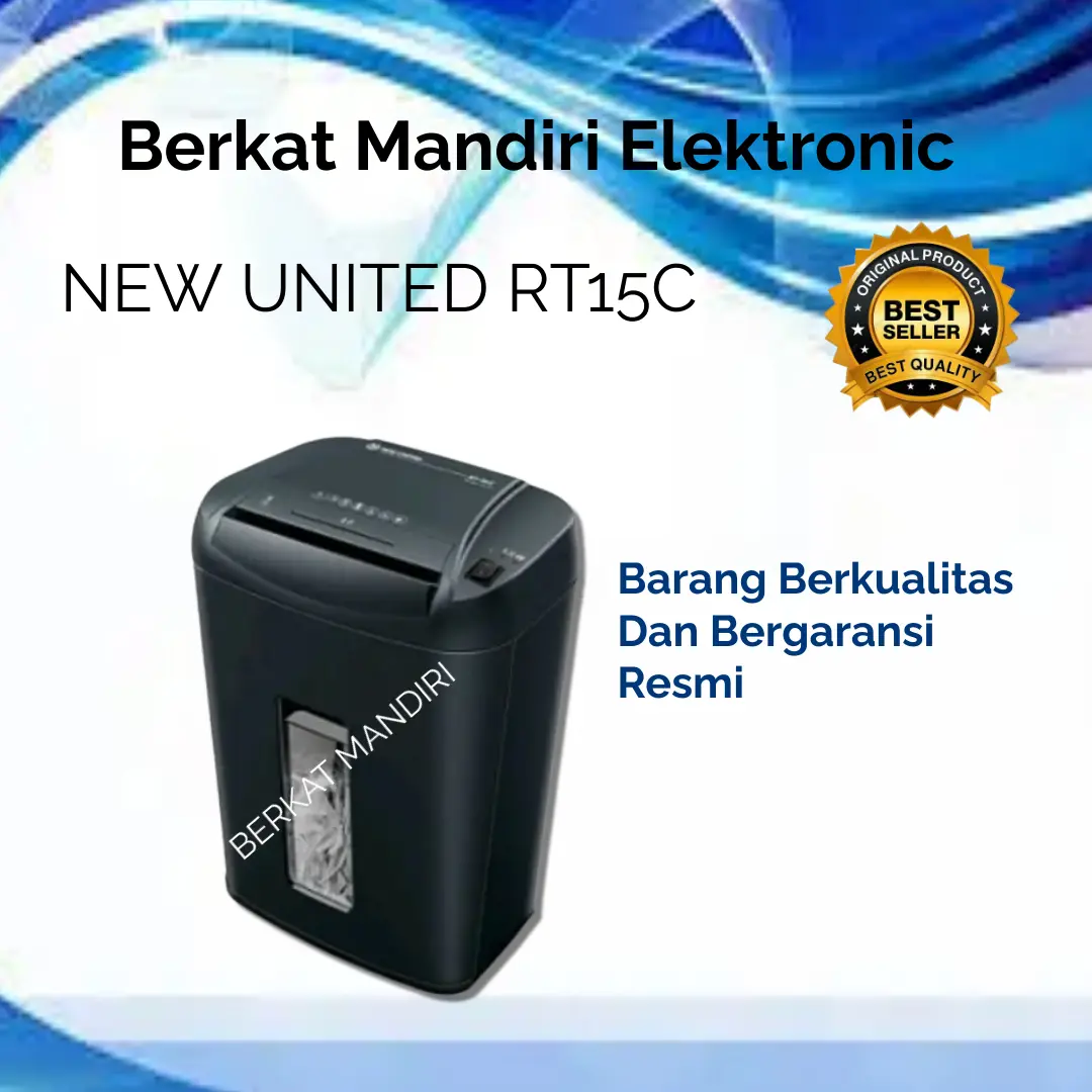 NEW UNITED RT15C Mesin Penghancur Potong Kertas Paper Shredder