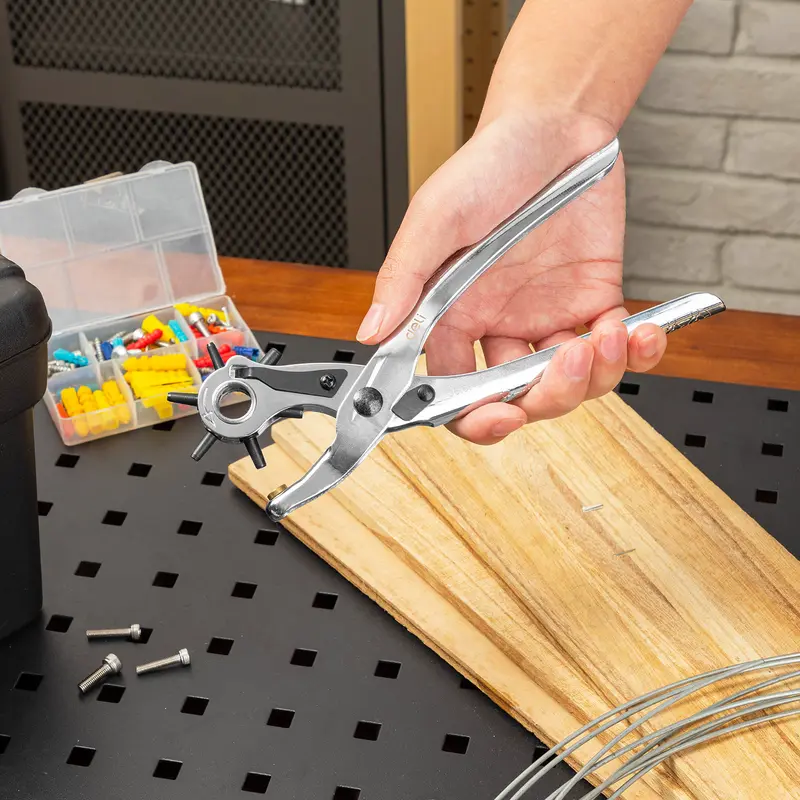 Deli Hole Puncher / Tang Pembolong Pelubang Sabuk Gesper Kulit DL1919C 4