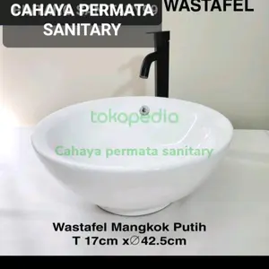 Wastafel Mangkok Model Toto/Komplit Set Watafel Cuci Tangan Kramik