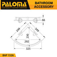 Gambar PALOMA BAP 1526 Rak Kaca Sudut Tempat Sabun Corner Dinding Kamar Mandi dari PALOMA Official Kota Administrasi Jakarta Timur 2 Tokopedia