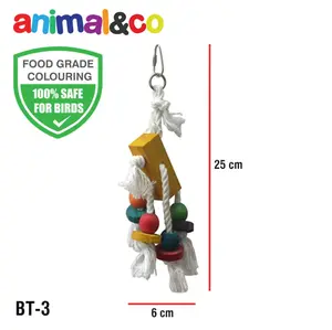 AnimalnCo BT-3 Bird Toy Mainan Burung gigitan Parrot Macaw Conure