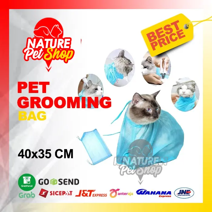 TAS MANDI KUCING JARING PET GROOMING BAG