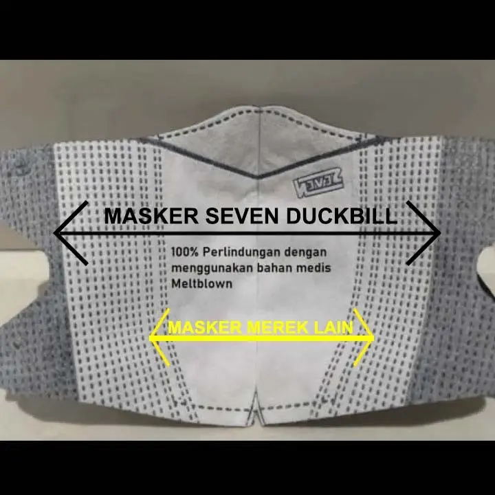 Masker Seven Duckbill 4ply isi 50 / Masker Duckbill 4 ply 3